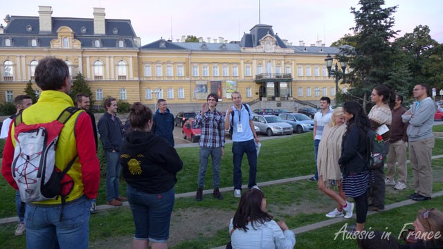 Demonstrating the rise and fall of modern Bulgaria in front of the former Tzar's Palace