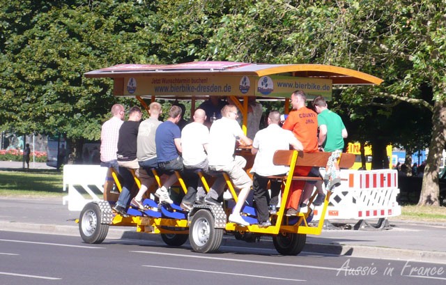 A beer bar bike