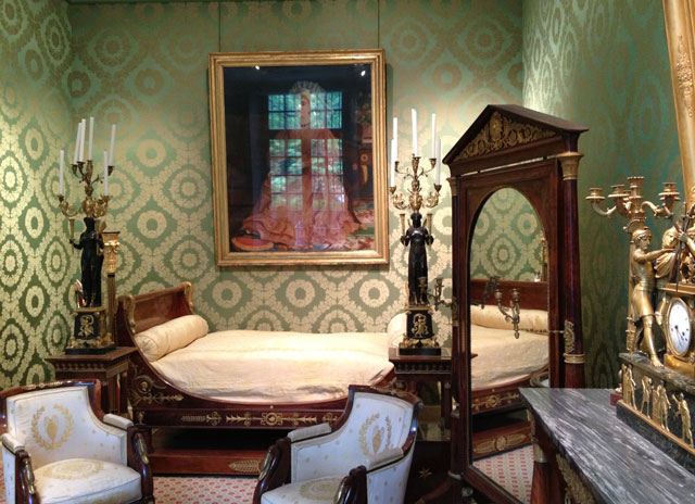 Reconstructed bedroom in the Napoleon section