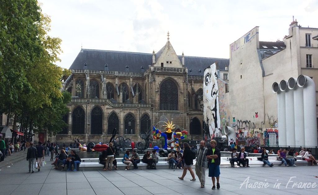 Nicki de Saint Phalle's fountains near the Georges Pompidou centre