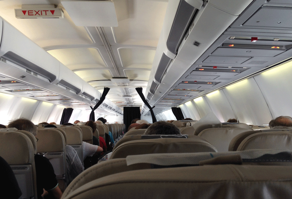 Inside the aircraft - NO screens of any sort