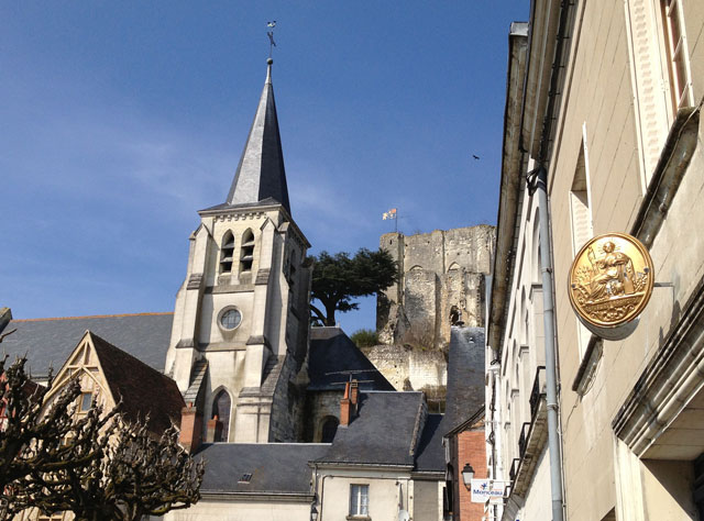 Notaire's office in Montrichard with its easily recognisable insignia