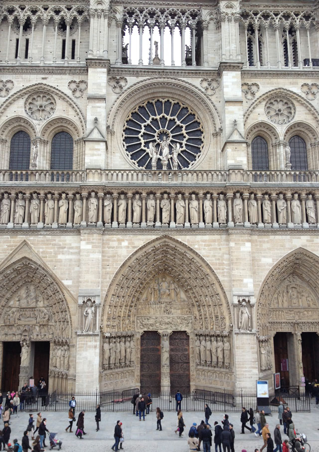 Notre Dame from the temporary grandstand