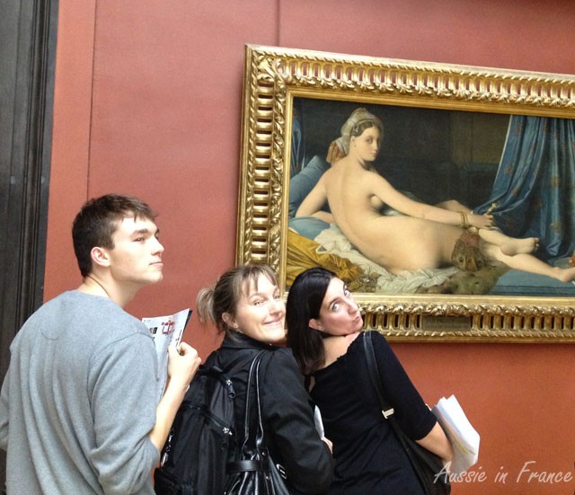 Mimicking La Grande Odalisque by Ingres