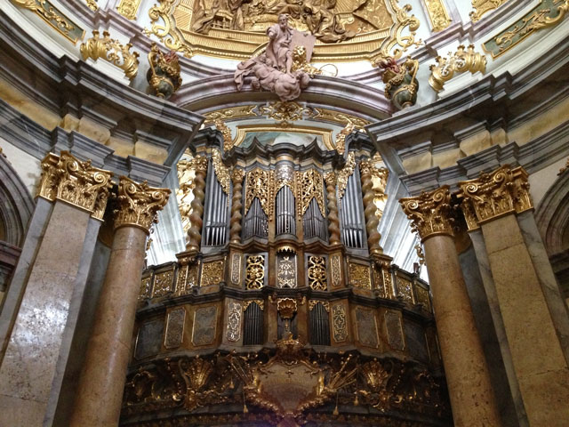 The organ at Weltenburg Abbey Church