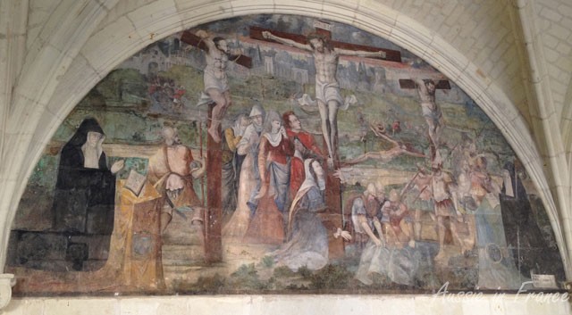 The abbesses usually managed to wend their way into the paintings in the confession room