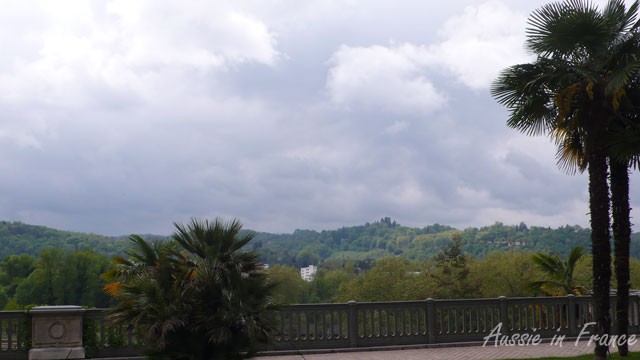 View of the Pyrenees from the Boulevard des Pyrénées in Pau