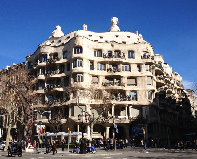 Front façade of La Pedrera