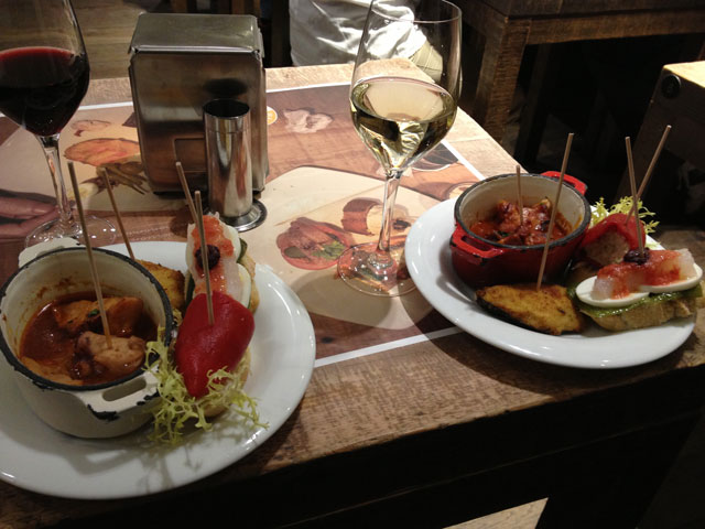 Our first pintxos