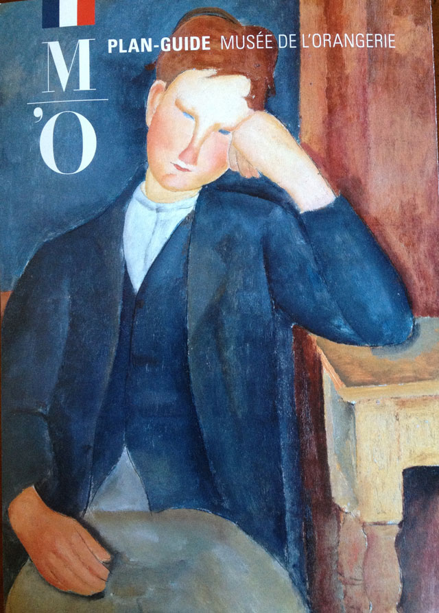 Modigliani's Le Jeune Apprenti on the cover of the museum brochure