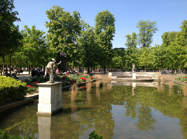 View from Café Diane looking towards the pond