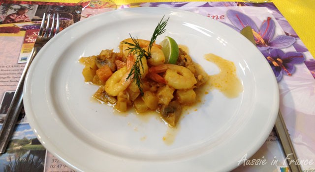 Saffron prawns