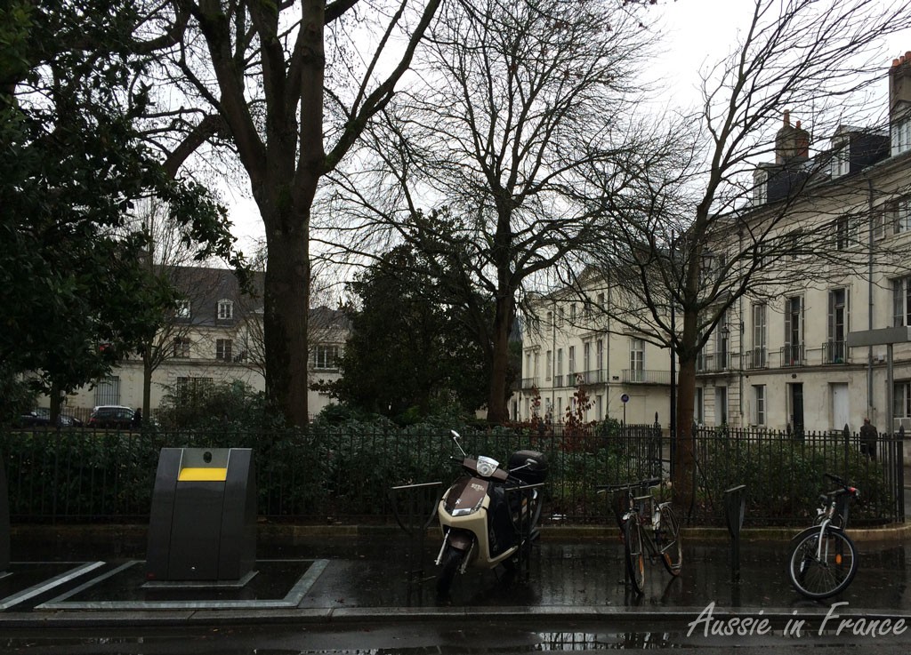 Rain in Tours on our arrival