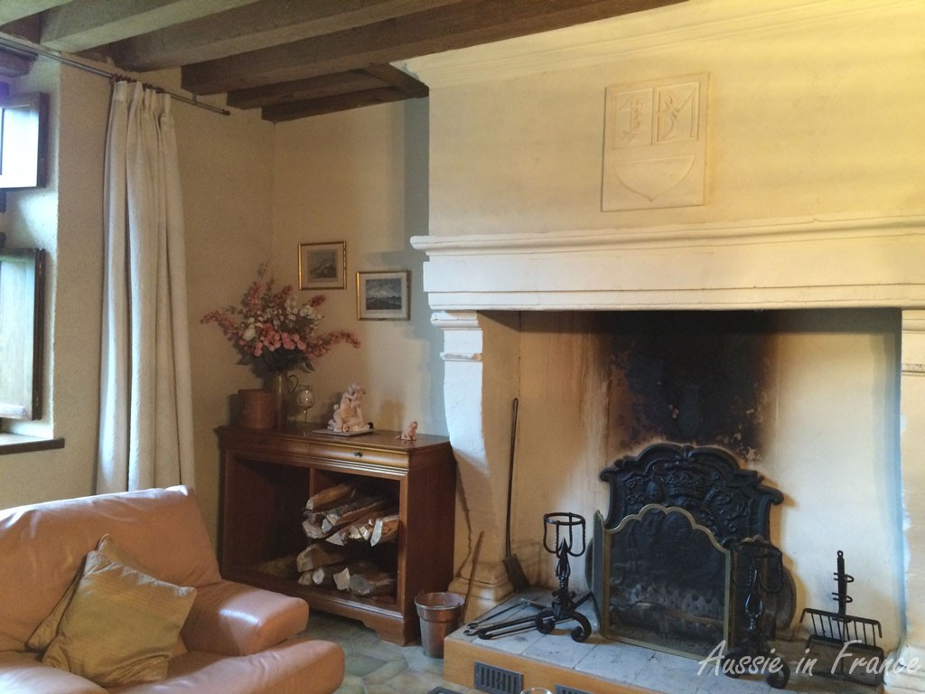 The Renaissance fireplace we renovated in the living room