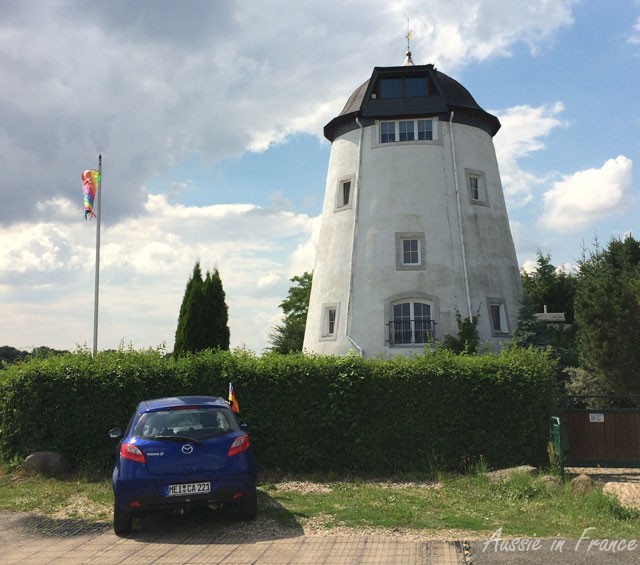 Restored windmill of the Dutch type