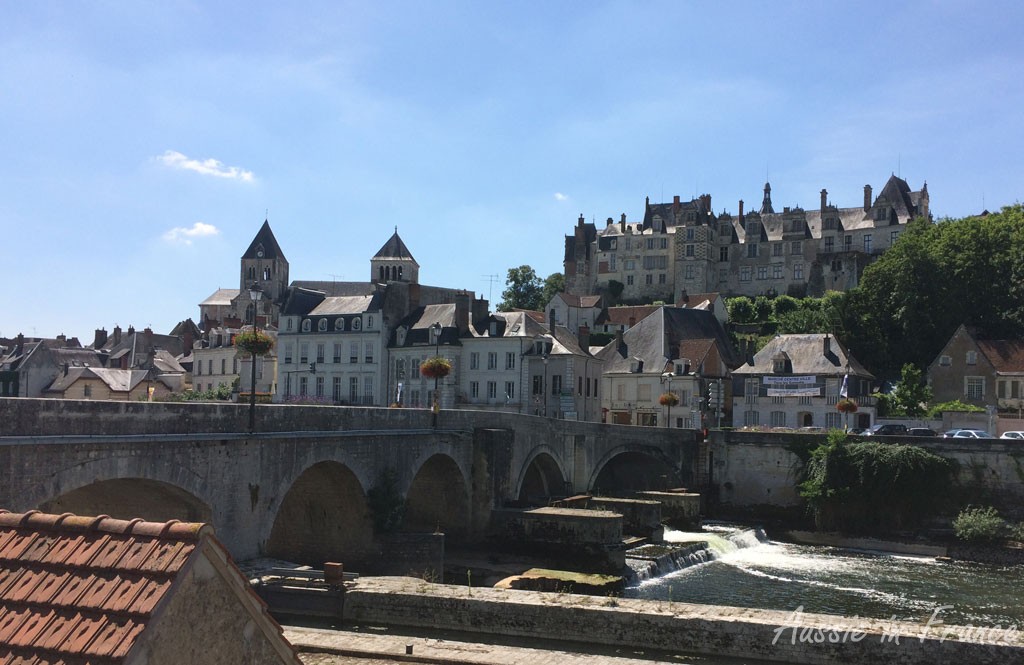 The approach to Saint Aignan with its château and collegiate church