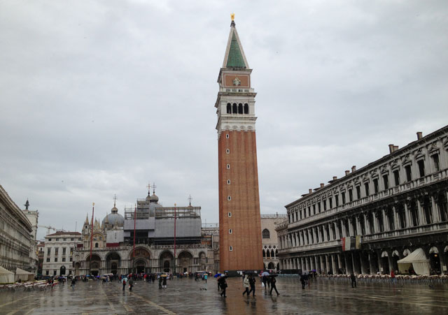 A very wet Piazza San Marco