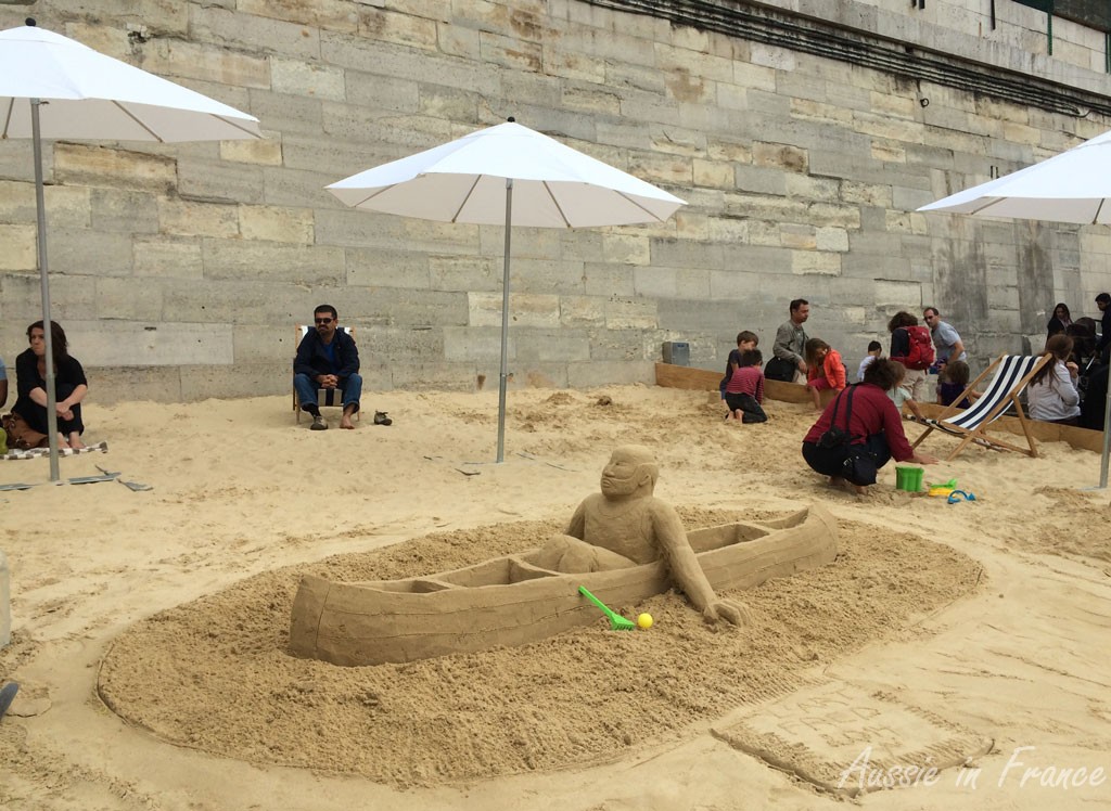 Sand sculpture at Paris Plage