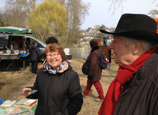 Sellers at Azay brocante on the 5th Sunday of the month