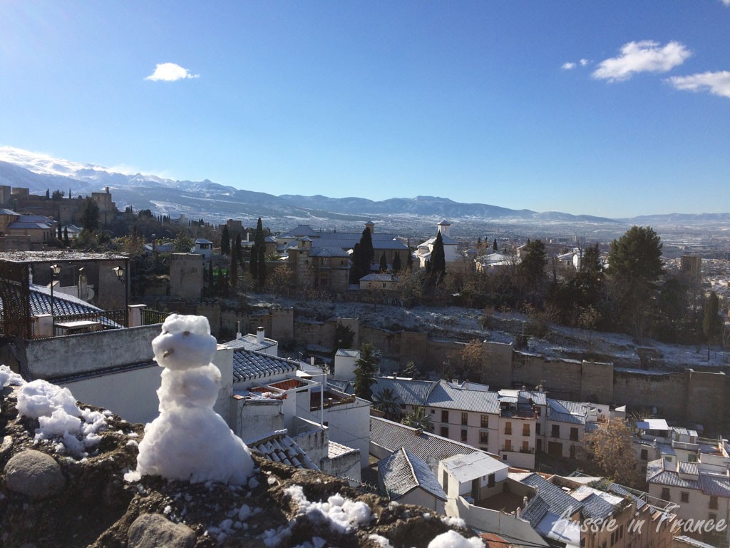 We did not expect to see a snowman in Granada!
