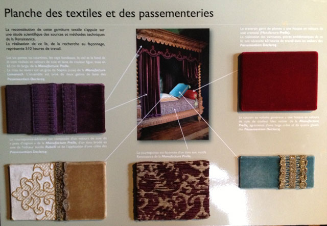 Panel showing soft furnishings