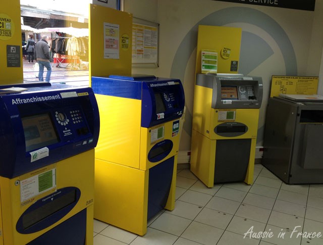 Stamp machines in the post office in Nogent sur Marne