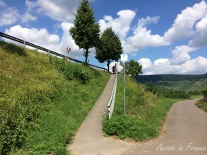 Une côte sur la piste cyclable