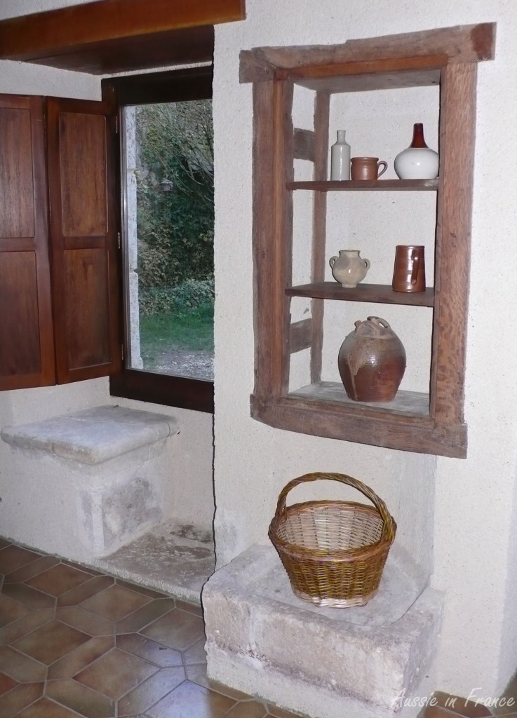 Stone seat and sink that I thought were original!