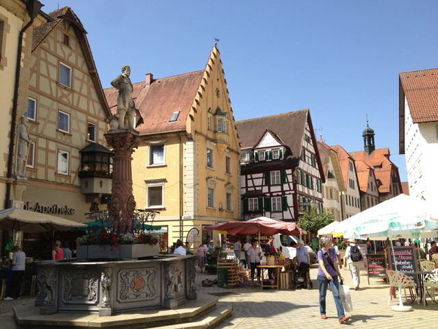 Animated main street in Sigmaringen