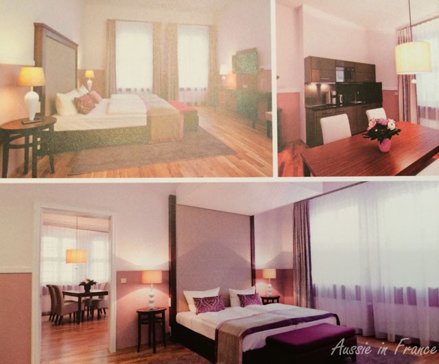 Our suite in Aparthotel Am Schloss, taken from the brochure because I forgot to take a photo myself!