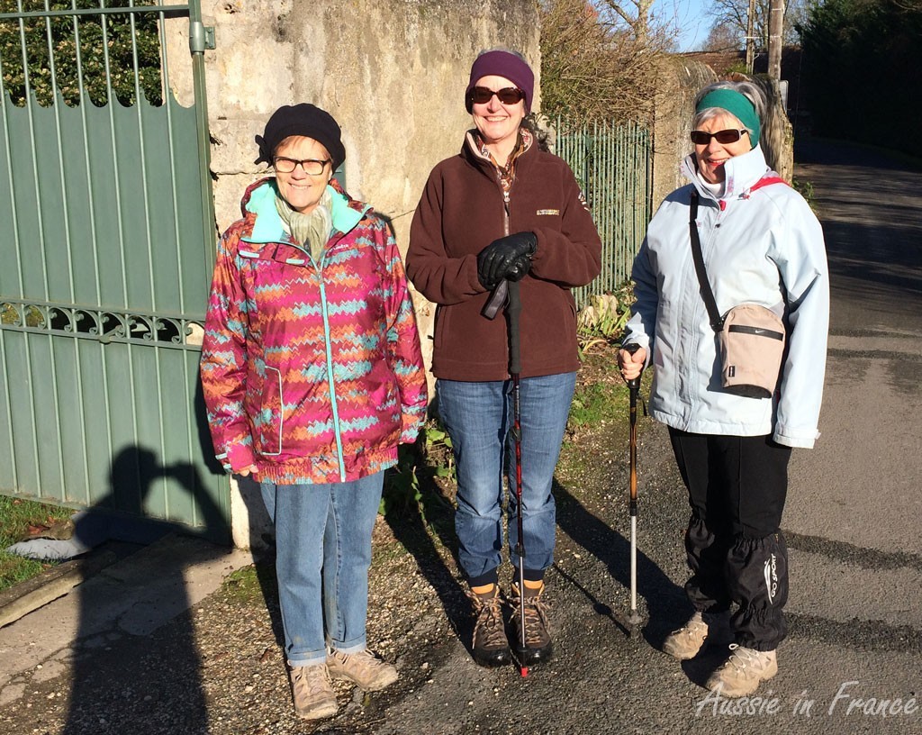 The three walkers (and the photographer) before we succombed to the flu