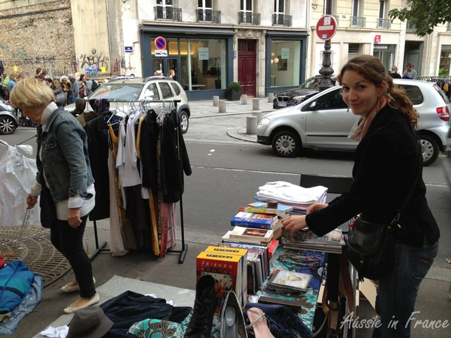 Tidying up the stall
