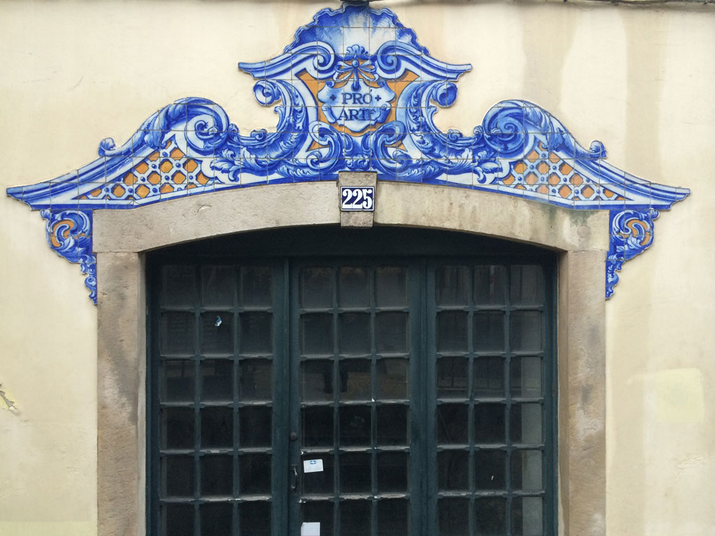 There are many lovely tiled entrances in Lisbon