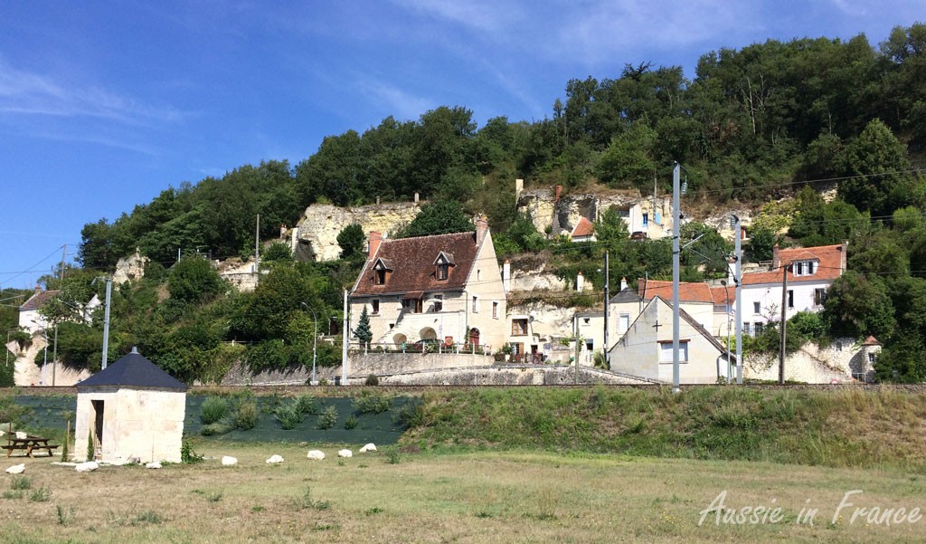 Troglodyte houses in the limestone cliffs