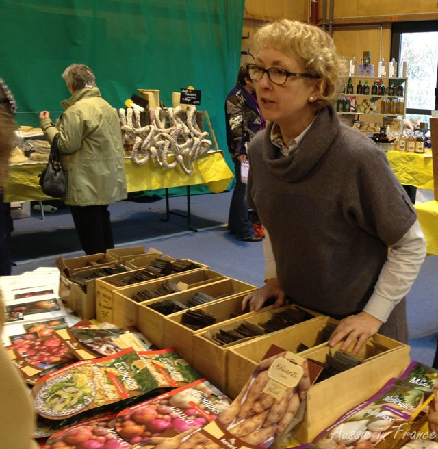 Unusual fruit and vegetable stand