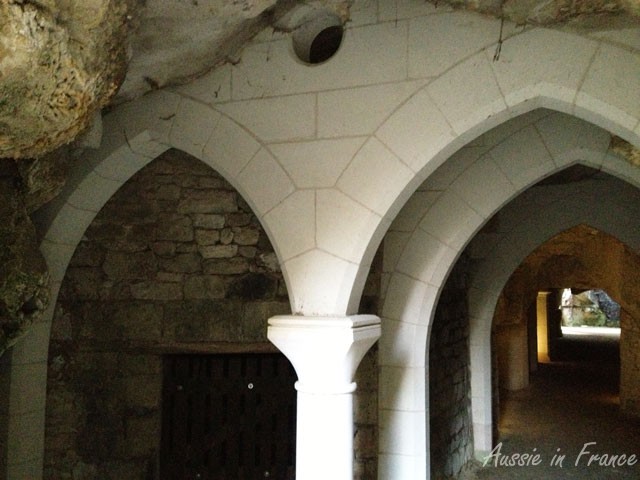 Vaulting at the entrance to the 11th century troglodyte shopping centre