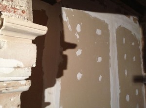 The right wall before painting
