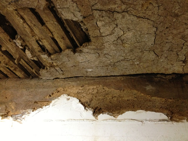 Traditional wattle and daub ceiling