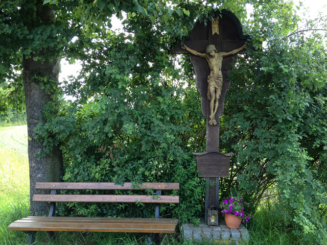 A wayside crucifix on the bike path