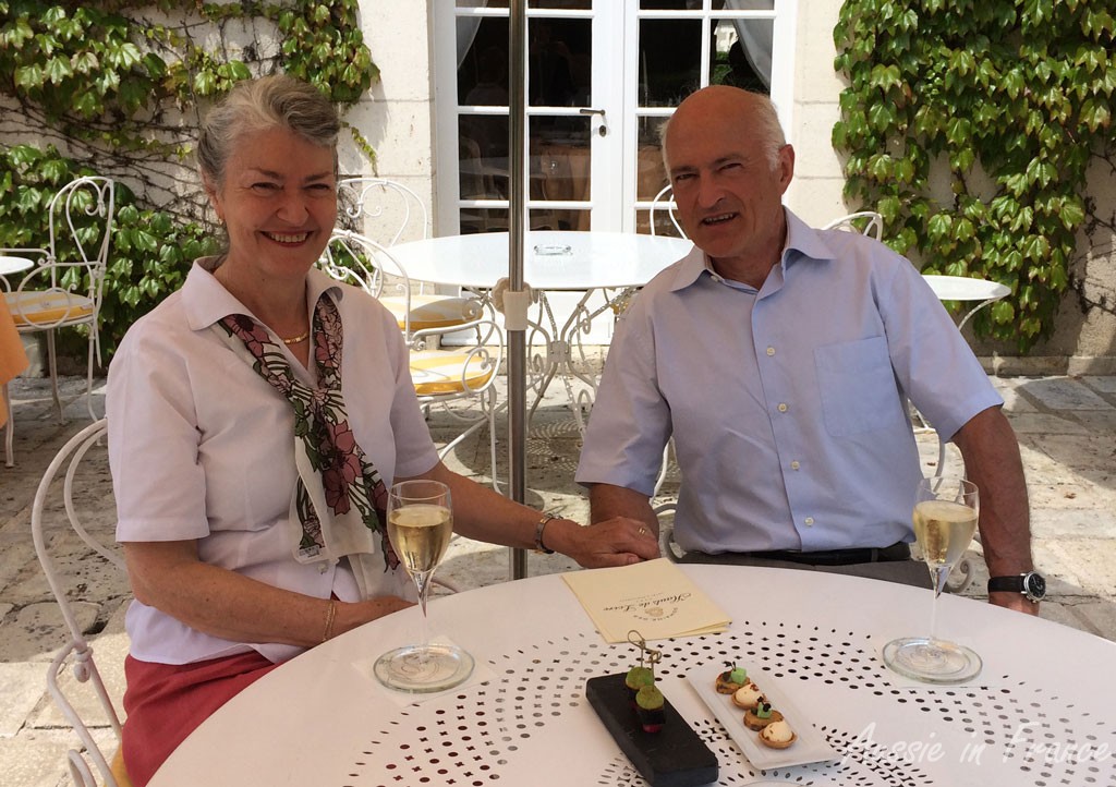 Celebrating our wedding anniversary at Hauts de Loire restaurant