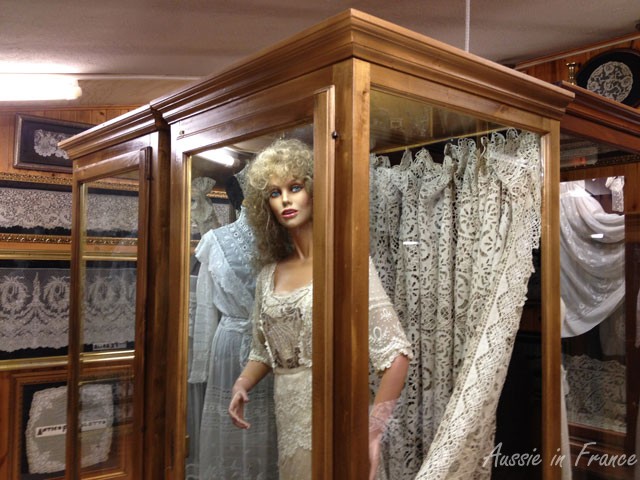 A lace dress made of traditional Burano lace