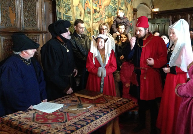 Wedding party at Château de Langeais