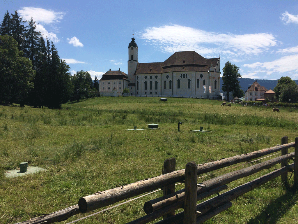 The outside of Wieskirche