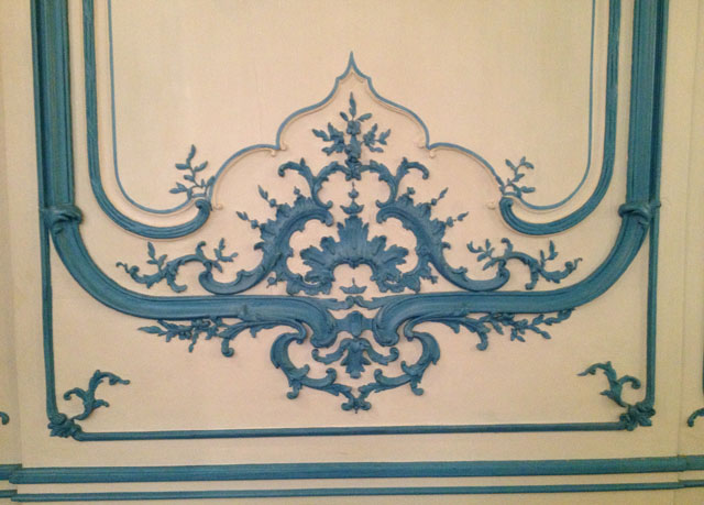 Detail of wood panelling